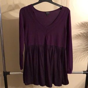 Purple skirted sweater 1X